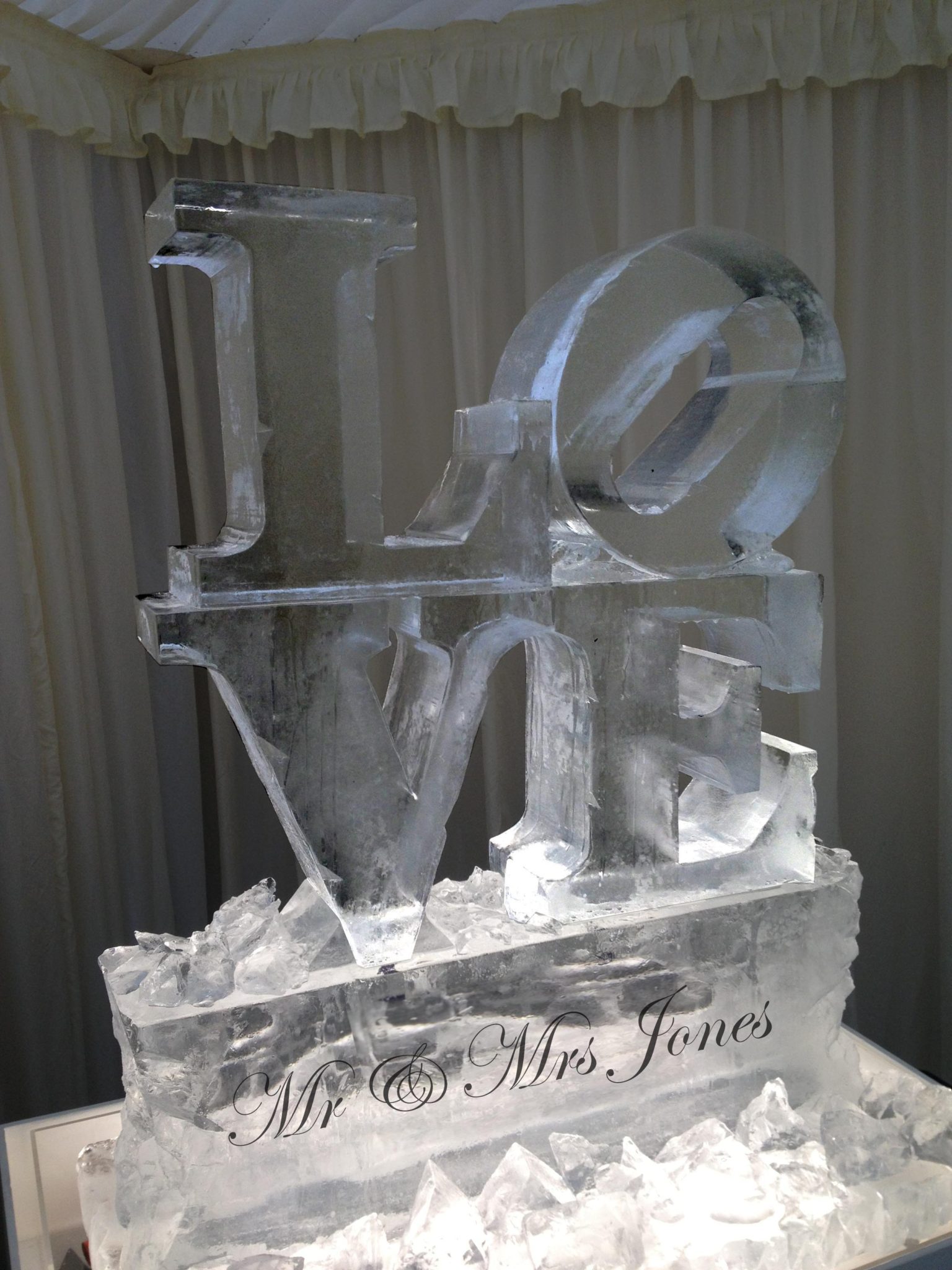 Wedding Ice Sculpture Sculpting Services Glacial Art